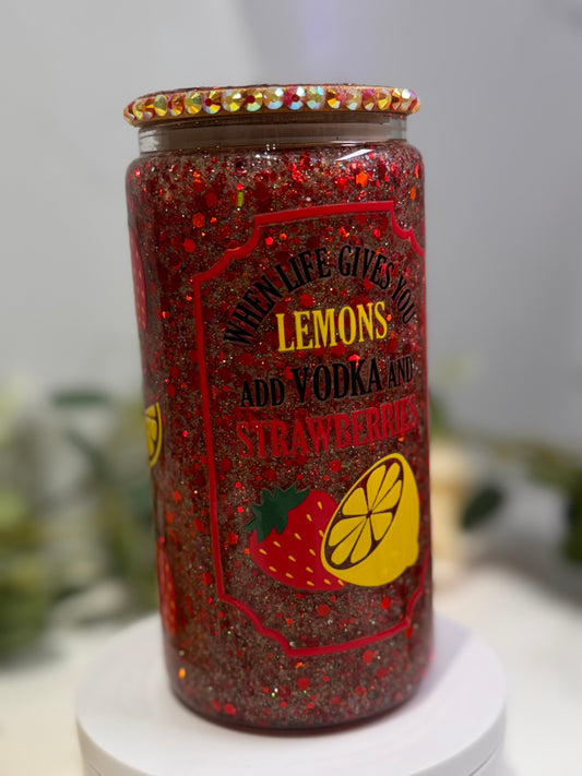 Lemons + Strawberries + Vodka