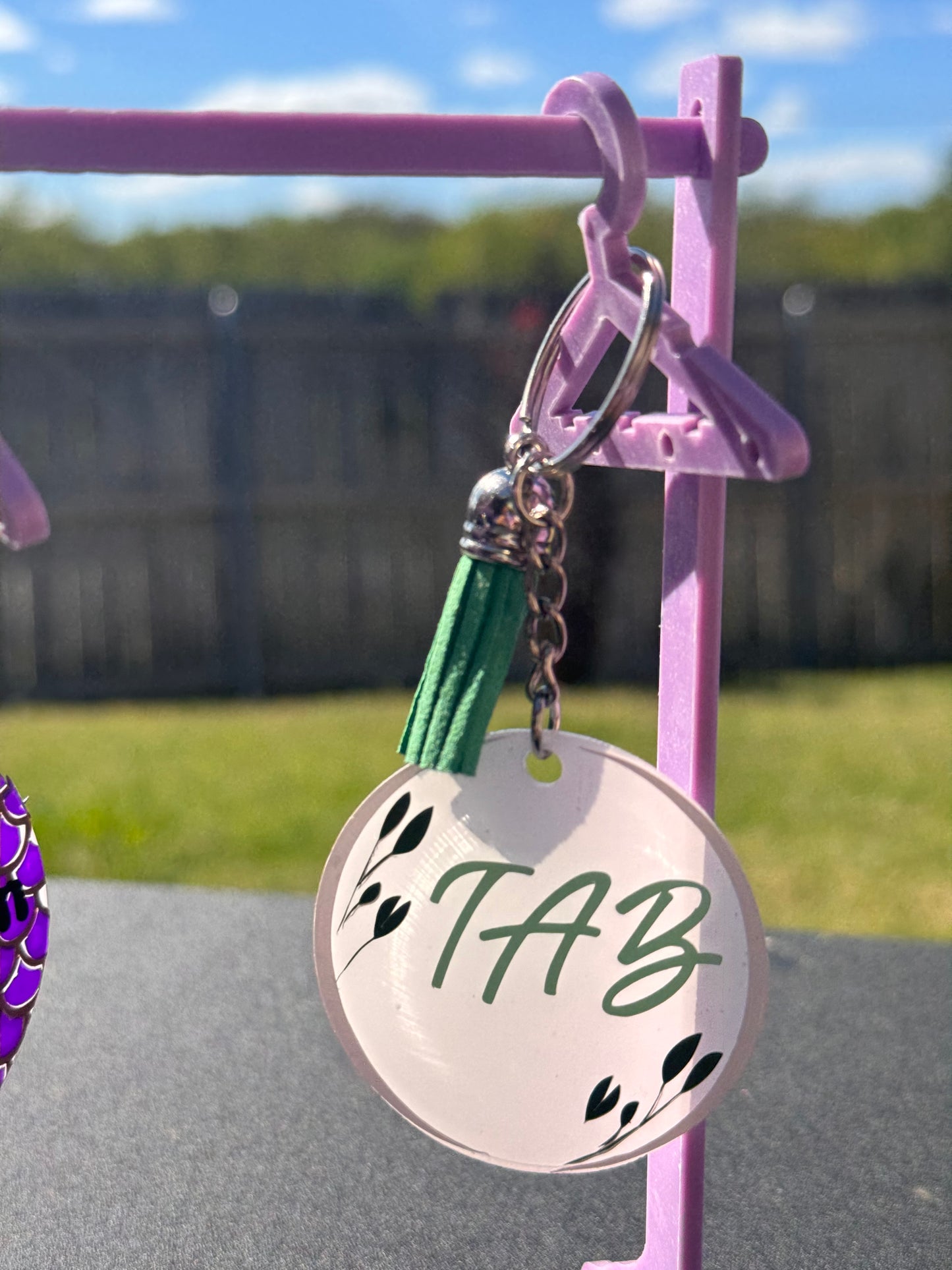 Split Letter Name Keychains